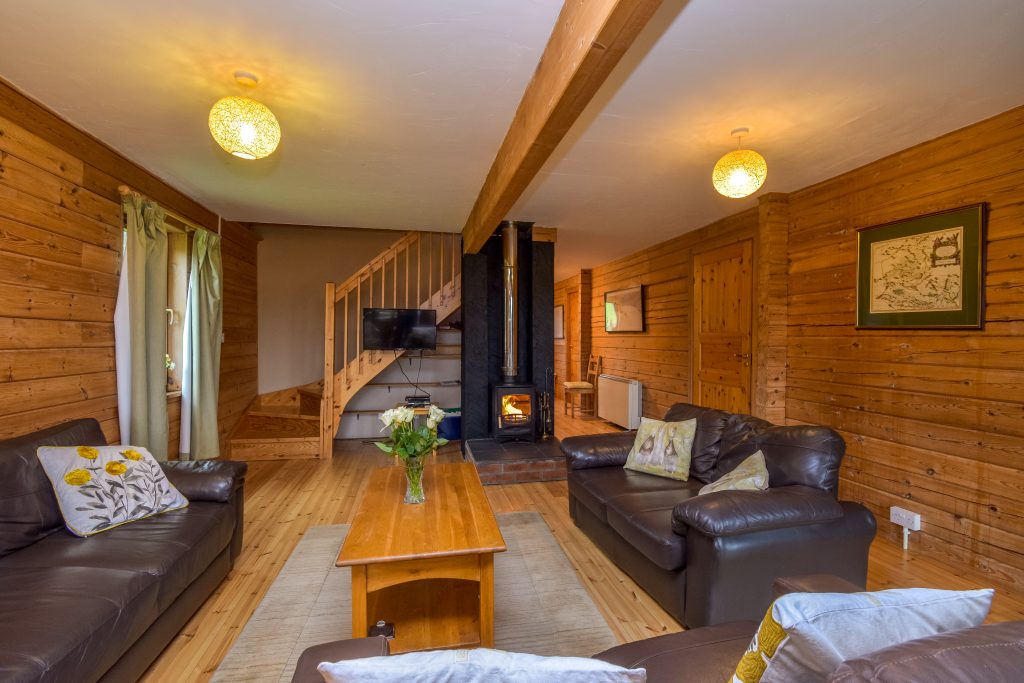 Sitting room with wood burning stove